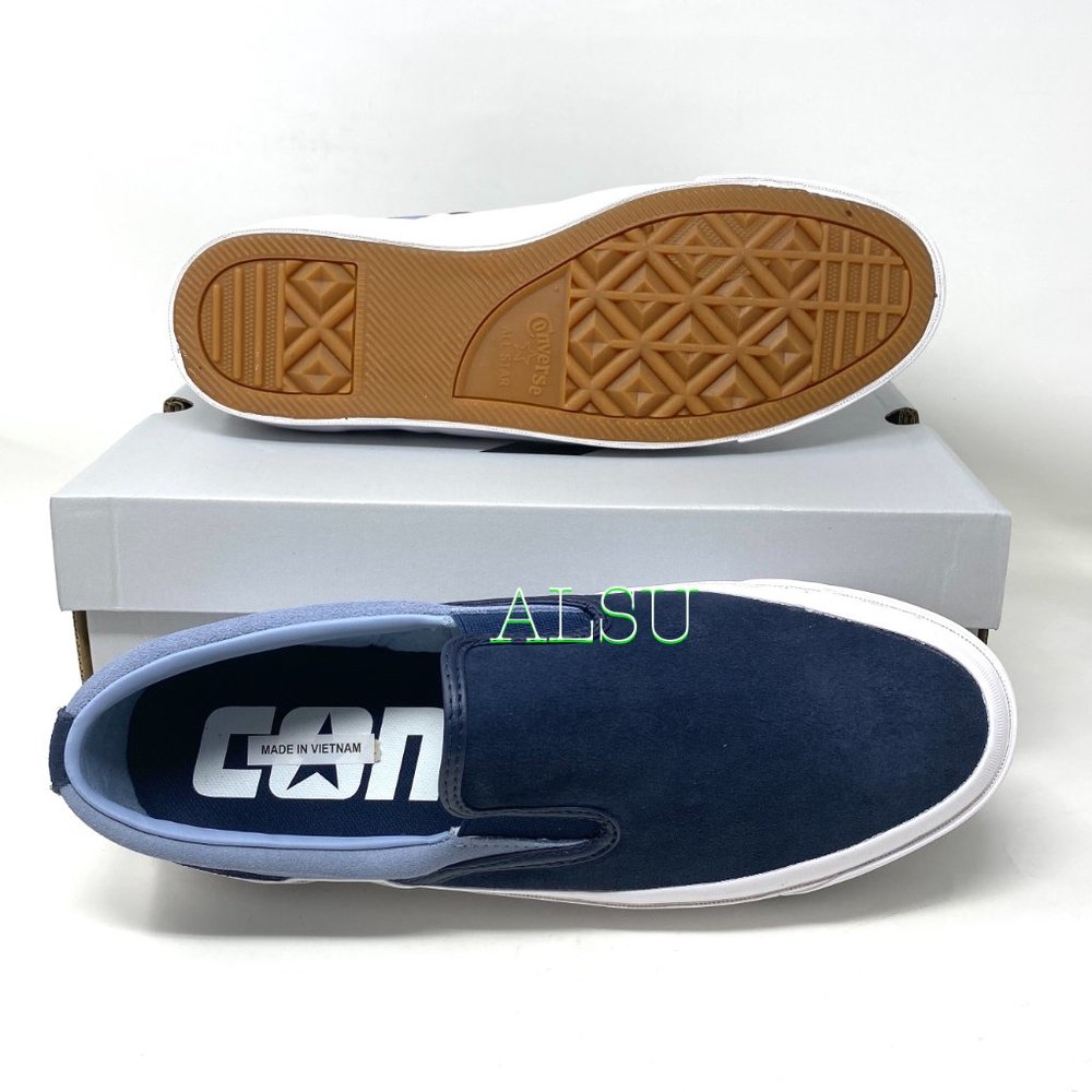 Converse SS SLIP On Low Top Suede Obsidian Blue Casual Men Size Sneakers 167617C - Picture 3 of 10